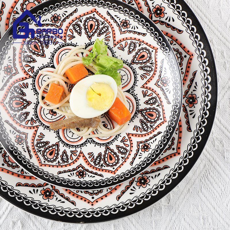 Продвижение Китая fatory 7-дюймовая керамическая миска для супа керамическая посуда для салата с новым дизайном в глазурованном узоре