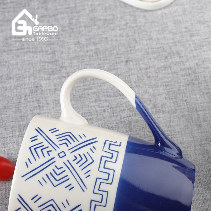High end quality print porcelain drinking mug for home water use tableware ceramic tumbler