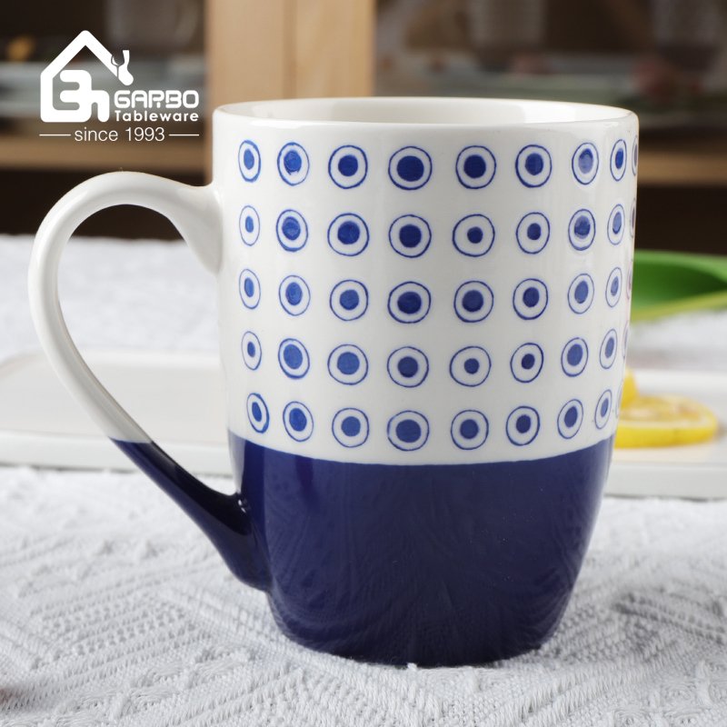 High end quality print porcelain drinking mug for home water use tableware ceramic tumbler