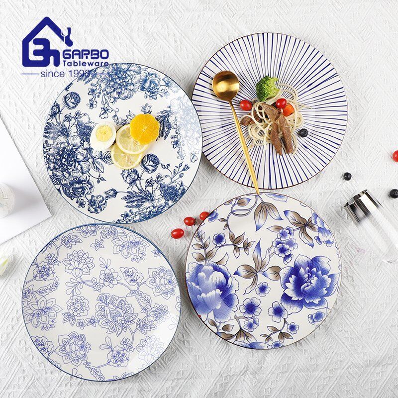 flat ceramic charger plate