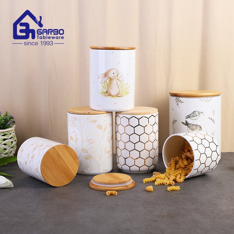 Read more about the article HOT SALE DOLOMITE PORCELAIN STORAGE JAR WITH BAMBOO LID