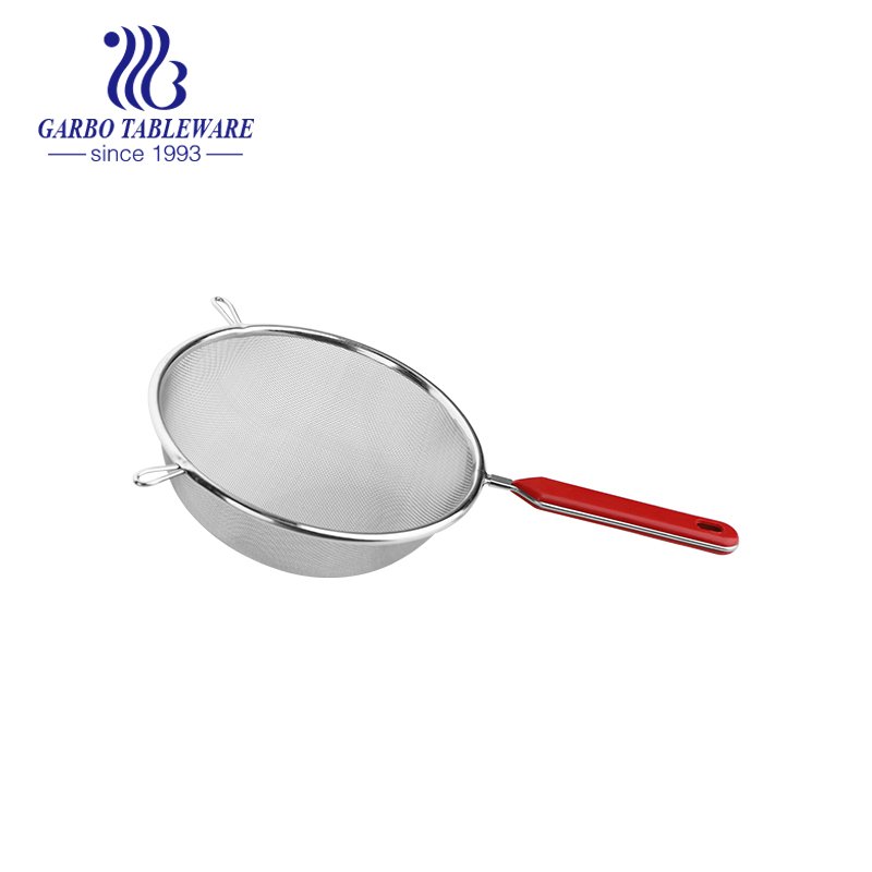 Colador de acero inoxidable de tamaño medio para utensilios de cocina de China Whoelsale para restaurantes de cantina