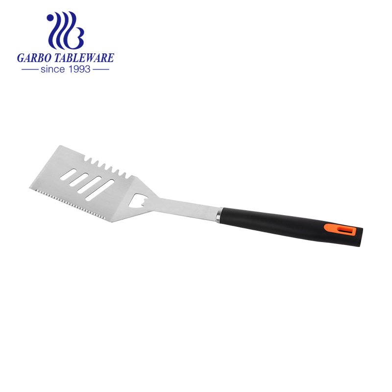 Slotted Turner Metal Spatula For Frying Cooking Draining Heavy Duty Stainless Steel Spatula For Cooking With Ergonomic Easy Grip Handle