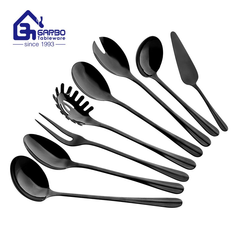 Pefect For Cooking With Dishwasher Safe Of 201ss Gold Cooking Utensils Set black color kitchen tools