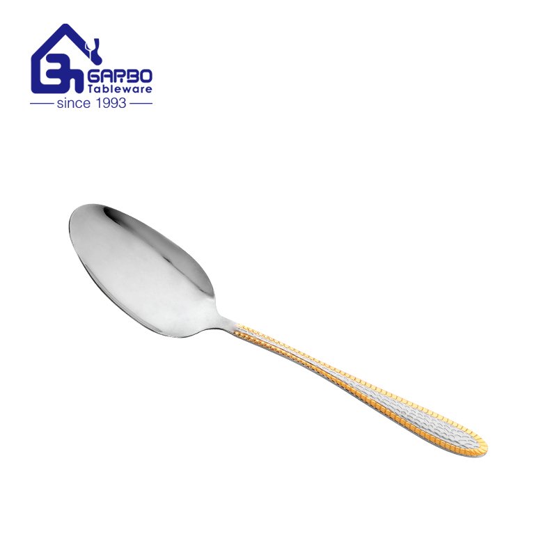 201ss Golden Handle Cooking Utensils  Include Slotted Spoon, Slotted Spatula, Large Spoon, Soup Ladle