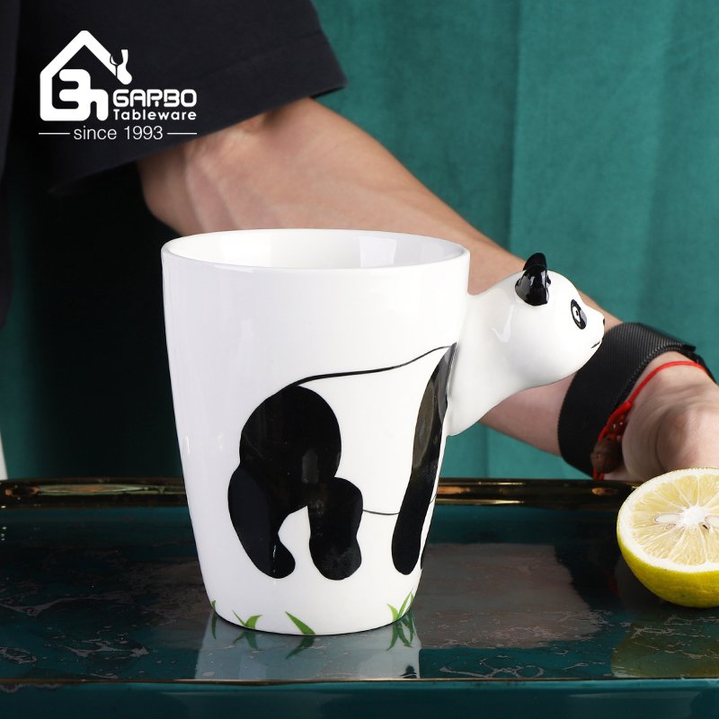 الصين مصنع اليدوية فريد حي القرد الفيل تصميم 400 ملليلتر السيراميك فنجان القهوة