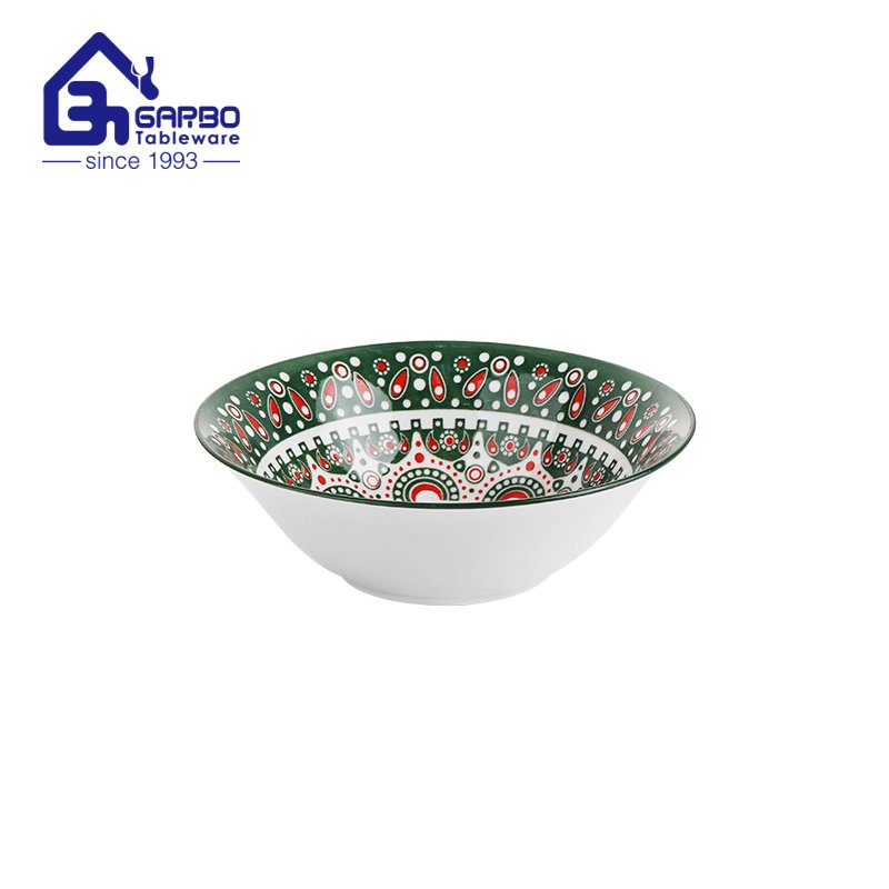 Factory promotion custom decor food grade 6inch ceramic salad bowl