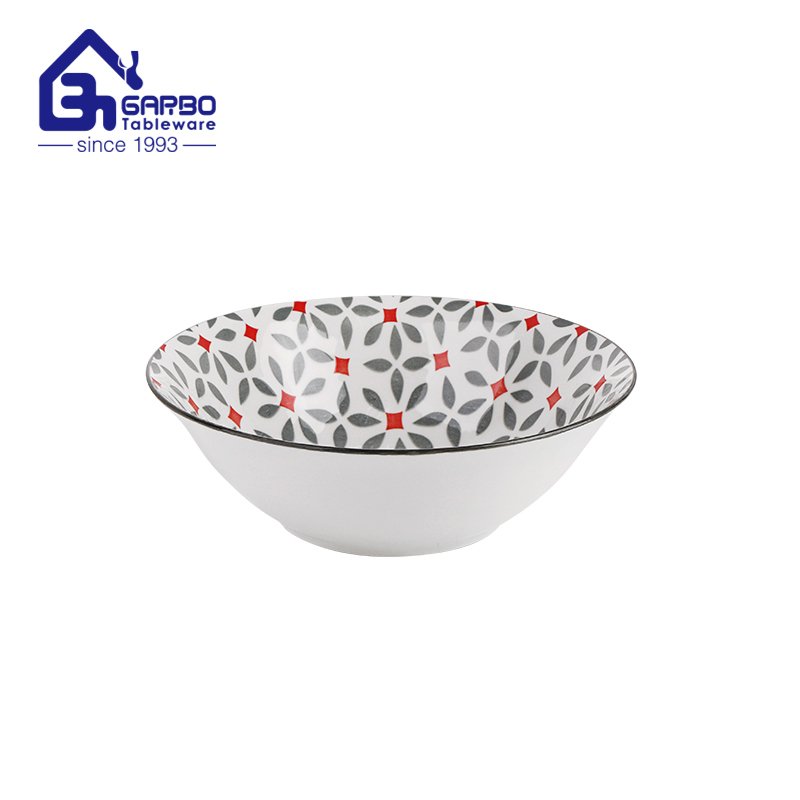 Factory promotion custom decor food grade 6inch ceramic salad bowl