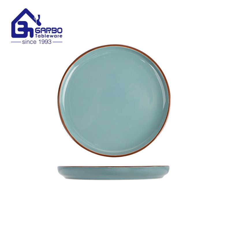 White ceramic dinnerware set custom color stoneware set family kitchen tableware