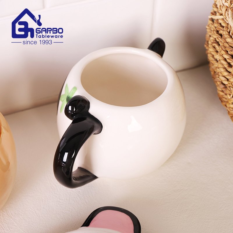 Cute Panda design childen use dinner set of 3pcs ceramic mug plate and bowls set