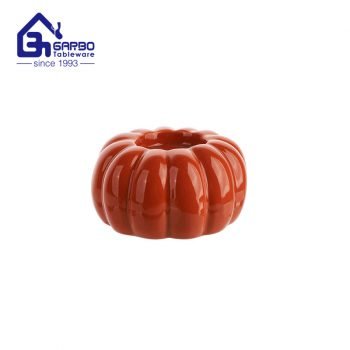 Adornos de cerámica con forma de calabaza tarro de almacenamiento de alimentos personalizado decorativo de halloween