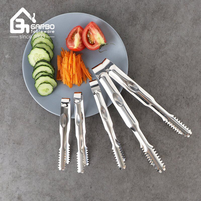 Wholesale Stock 201 Stainless Steel House Kitchen Food Tong Set For Home Usage