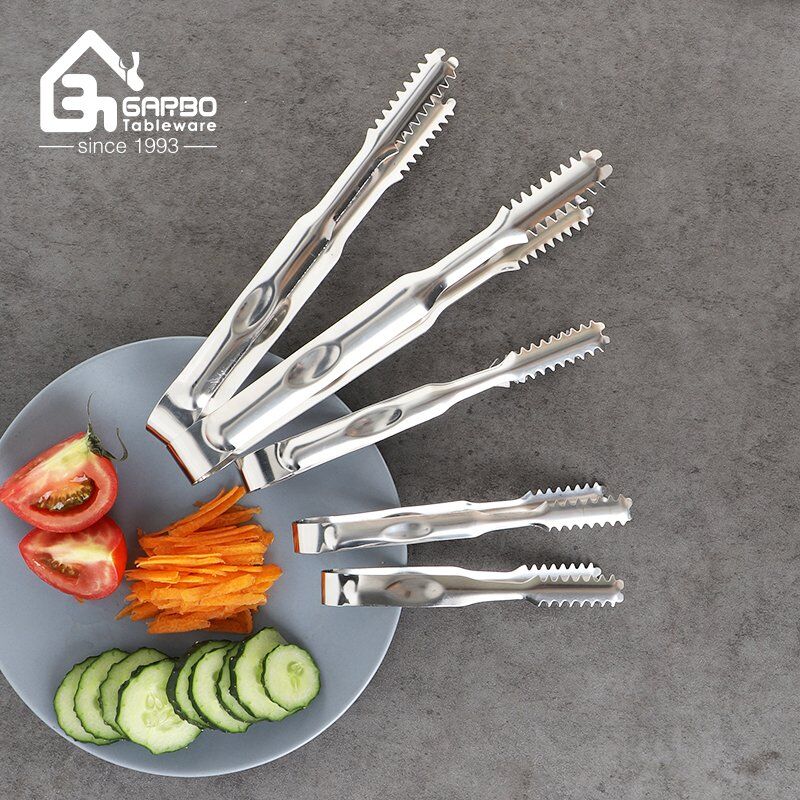 Wholesale Stock 201 Stainless Steel House Kitchen Food Tong Set For Home Usage