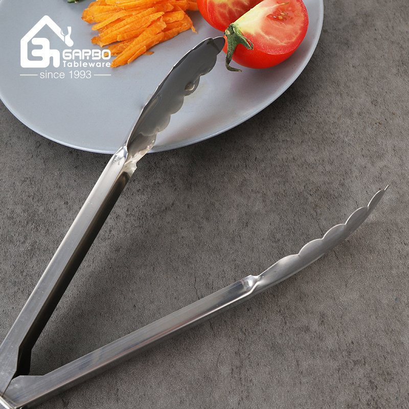 Customized Logo Cheap Price 430 Stainless Steel Hotel Home Food Tong Sets
