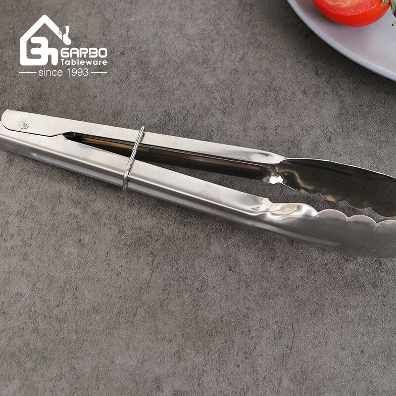 Customized Logo Cheap Price 430 Stainless Steel Hotel Home Food Tong Sets