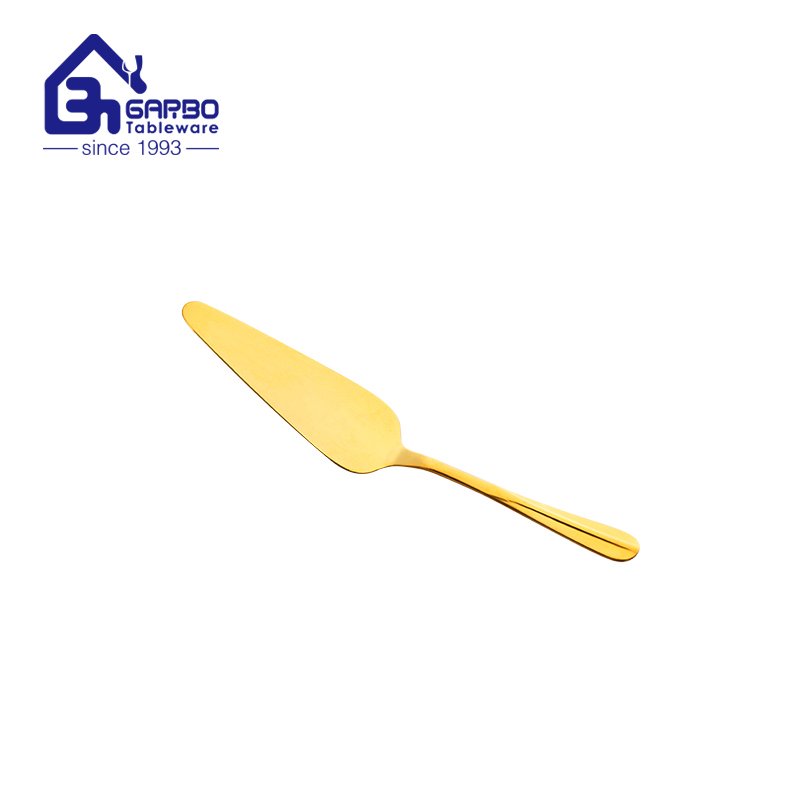 Heat Resistant 201ss PVD Golden Spaghetti Spoon Sever For Kitchen Tools