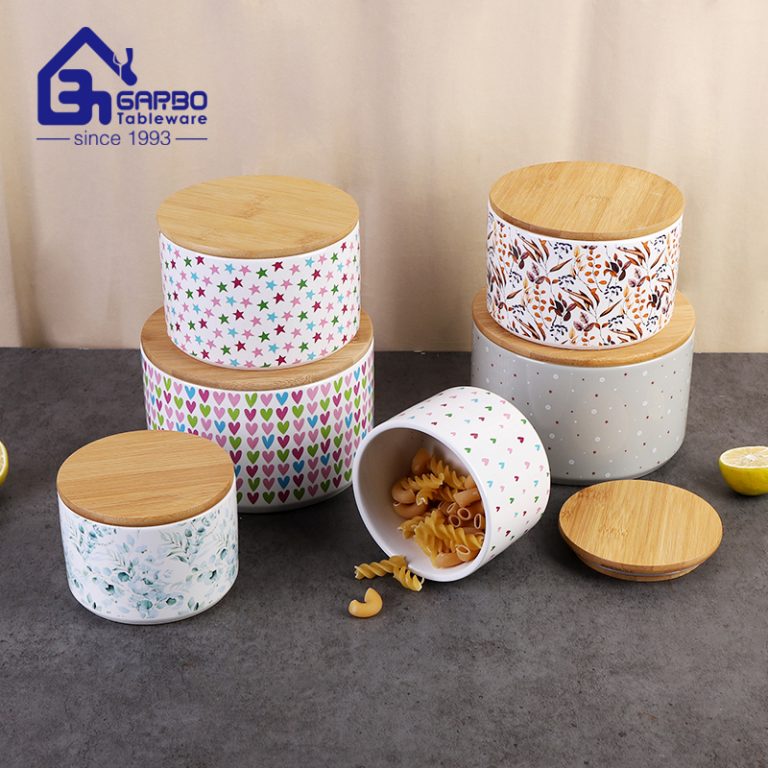 Read more about the article 2023 new year top sellers porcelain storage jar with bamboo lid