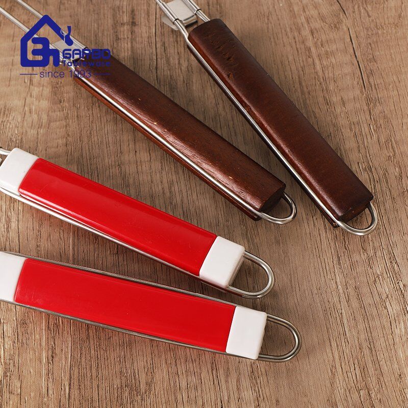 طقم مصفاة مطبخ من الفولاذ المقاوم للصدأ عالي الجودة بالجملة مجموعة مصفاة سلة شبكية رفيعة بمقبض بلاستيكي