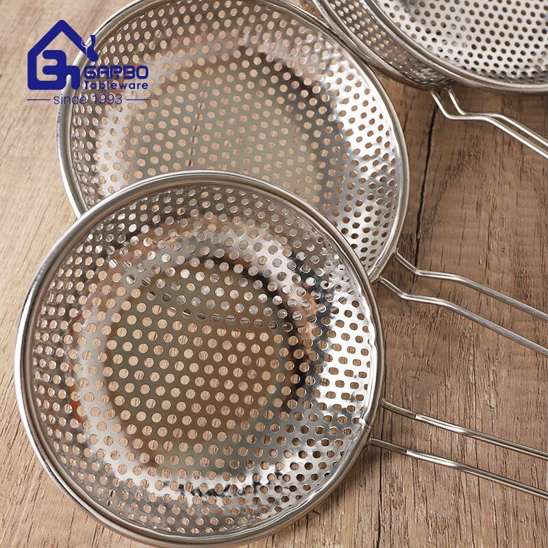 Stainless Steel Kitchen Colander Set Superior Quality Wholesale Fine Mesh Strainer Basket Colander Set With Plastic Handle