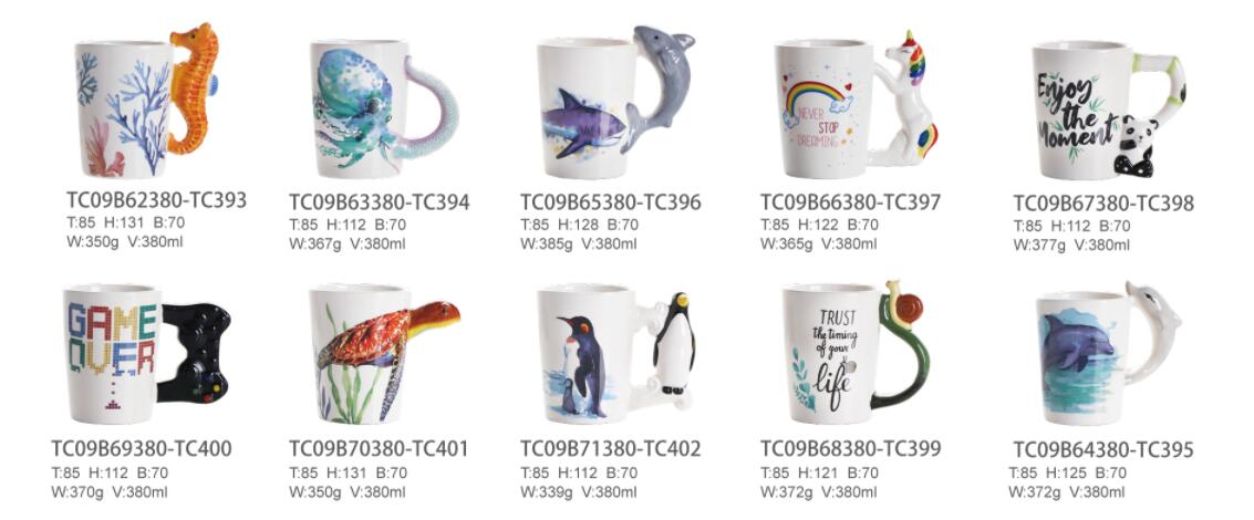 Novedades de Garbo: tazas con asa de animales en 3D