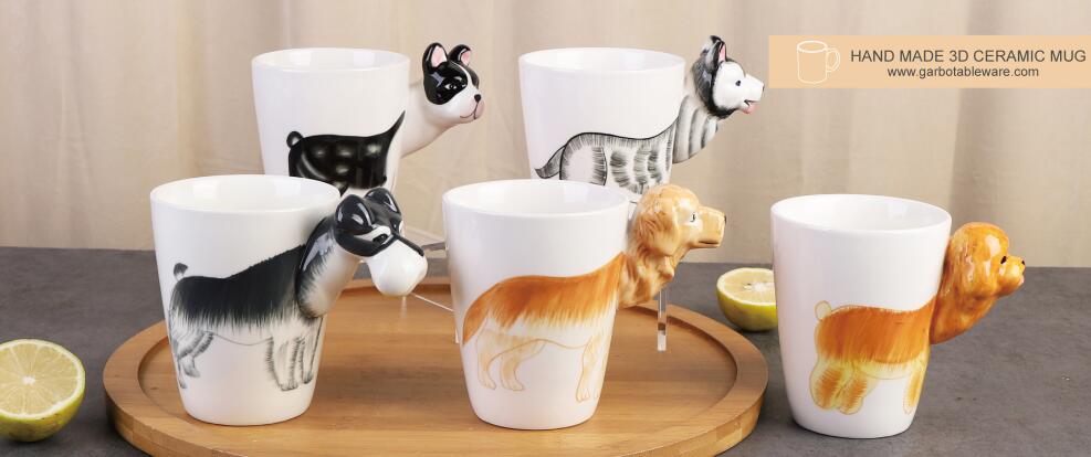 Nouveautés Garbo – Mugs avec anse animal 3D