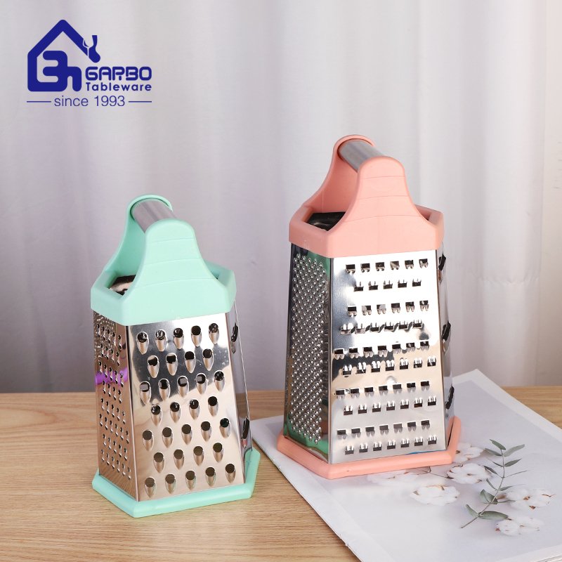 High Quality Customized Kitchen Tools Home Usage 410 Stainless Steel Colorful Box Grater