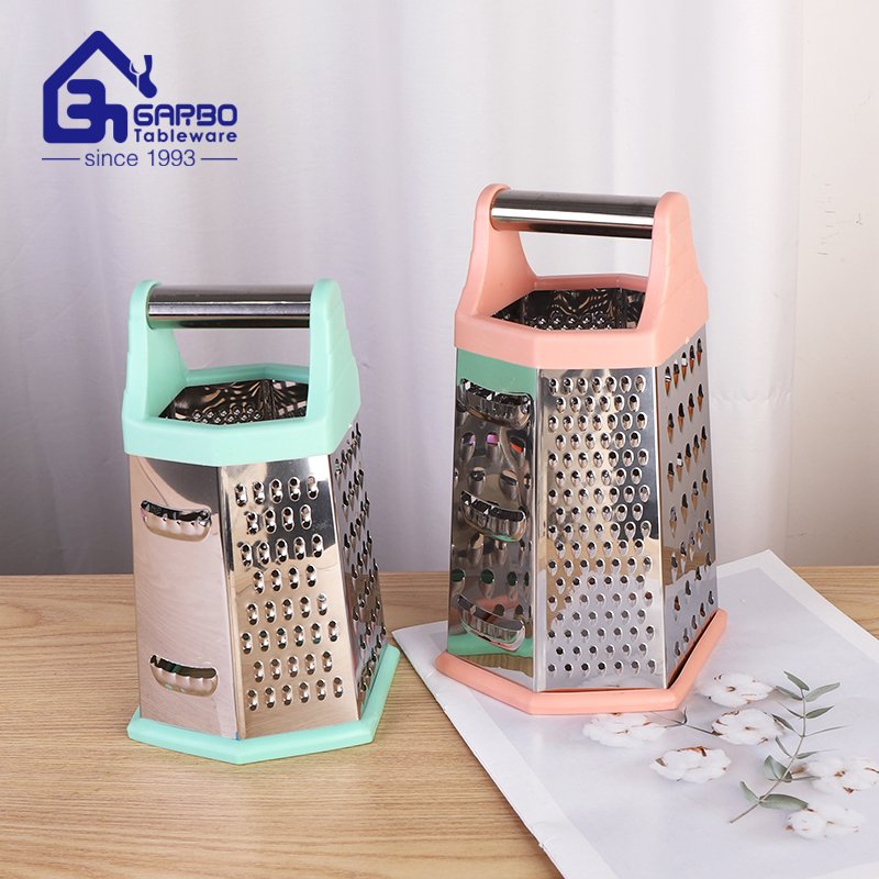 High Quality Customized Kitchen Tools Home Usage 410 Stainless Steel Colorful Box Grater