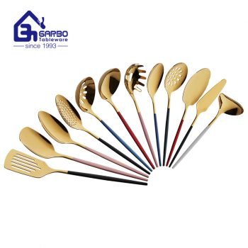 201ss Whisk Spatula Tongs Spoon And Slotted Spatula Rose Gold And Pink Colorful Kitchen Utensil