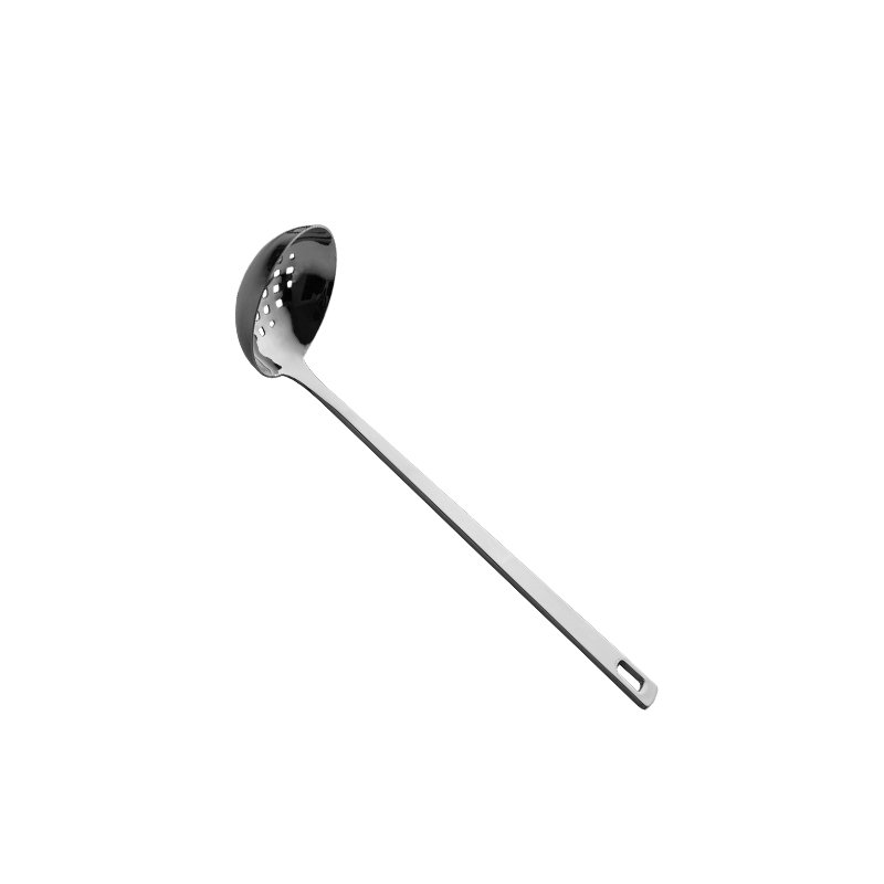 High Quality Slotted Silver Color Soup Ladle  201 Stainless Steel kitchen Spoon Set