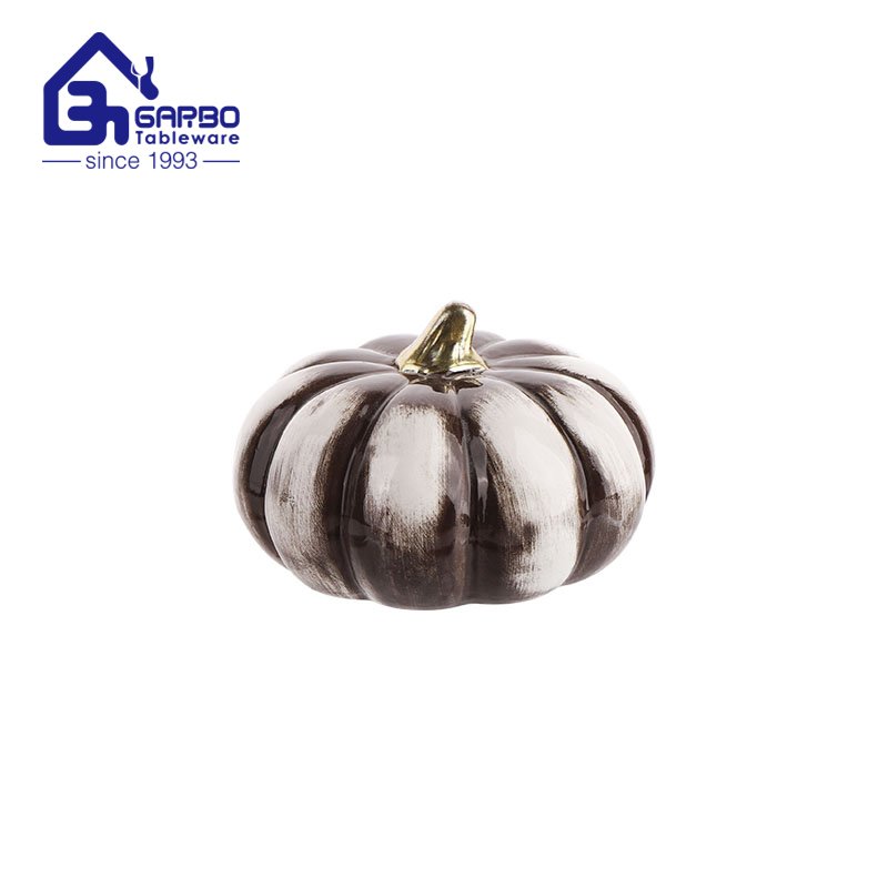 Promotion cute pumpkin design handmade ceramic jar for gift souvenir