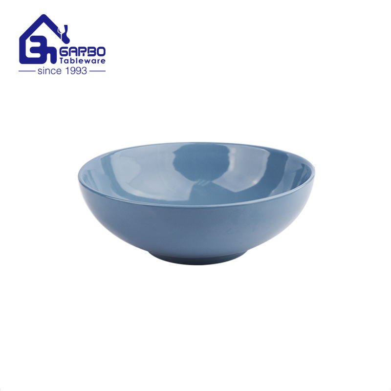 Ceramic deep soup bowl set with special handle porcelain food bowl