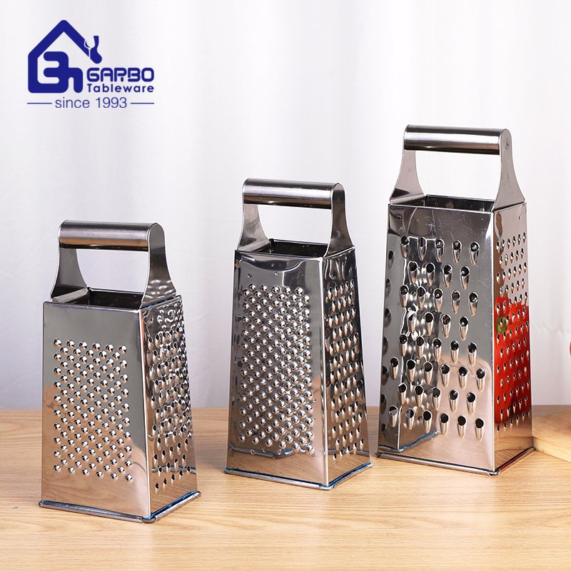 How to use staibless steel box grater ?