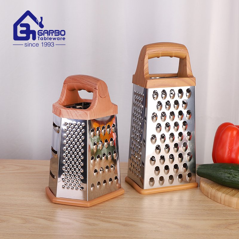 Machine Polish Wholesale Cheap 410 Stainless Steel Box Grater With Wooden Lid