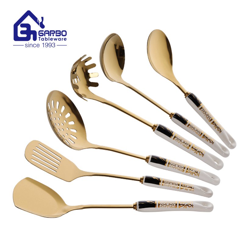 Factory Direct Sales Ceramic Handel New Designs 201ss Soup Spoon