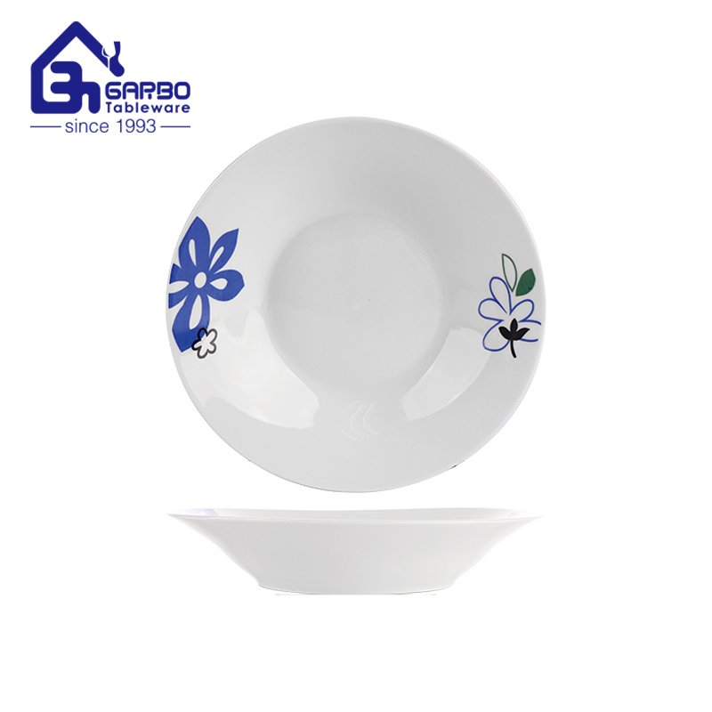 Colorful ceramic flat food plate high end porcelain dinnerware dish kitchen dishes