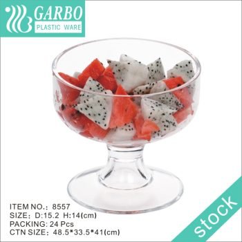 Strong clear plastic ice cream bowl for everyday use