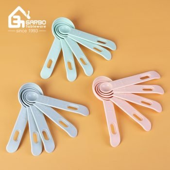 Cucharas medidoras de plástico de 5 piezas para uso doméstico en la cocina