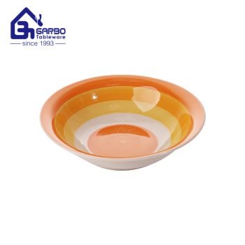 8.27inch Stoneware colorful salad bowl with color glazed for promotion