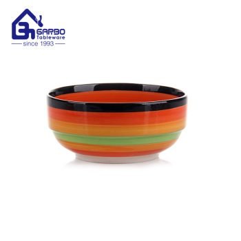 5 inch rainbow hand painting stoneware soup bowls cereal bowls