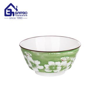 4.6inch ceramic bowl with outside underglazed decal for kitchen usage