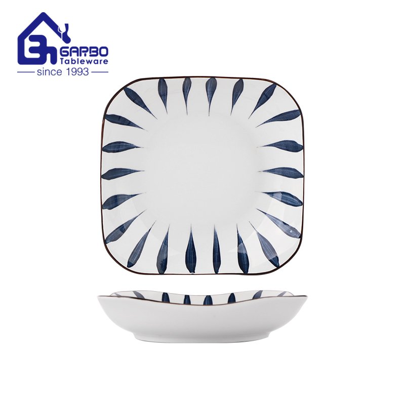 Special shape round white ceramic plate custom restaurant dish set