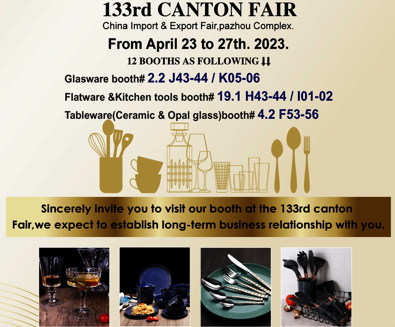 The133rd Canton Fair para la vajilla Garbo